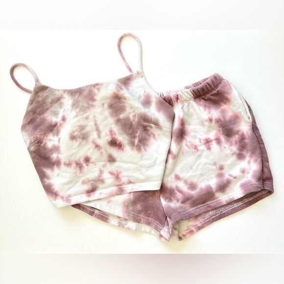 Tie Dye Crop Top and Shorts Set - Picture 1 of 8